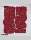 144 sztuk Średnica 2 cm głowy Multicolor PE Rose Pianki Mini sztuczny jedwab Kwiaty Bukiet Jednolity Kolor dekoracji ślubnej wie