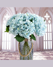 Sztuczne kwiaty tanie Jedwab hortensja bukiet dla Panny Młodej ślub dekoracja