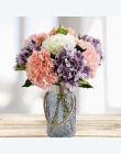 Sztuczne kwiaty tanie Jedwabiu hortensja bukiet Panny Młodej ślub home nowy Rok dekoracji akcesoria dla wazon flower arrangement