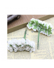 CRLEY 12 sztuk mini miniaturowe róży kwiat sztuczny kwiat ślubne dekoracje DIY wieniec Scrapbooking Craft fałszywe kwiaty