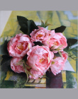 1 Dość Ślubu Bukiet Europejskiej Mini Piwonia Sztuczny Jedwab Kwiat Flores Bride bukiet Home Decoration Tanie Fałszywe Kwiaty