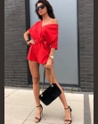 Kobiety 2018 Moda Lato Off Shoulder Loose Przebrania Casual Romper Sexy Streetwear Spodenki Pajacyki Czeski Plaża Kombinezony
