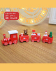 Nowy Boże Narodzenie pociąg malowane drewno z Santa/bear Xmas kid zabawki prezent ornament navidad Świąteczne Dekoracje dla domu
