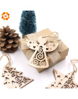 6 sztuk Europejskie Hollow Boże Narodzenie Płatki Śniegu Drewniane Zawieszki Ozdoby dla Xmas Tree Ornament Christmas Party Dekor