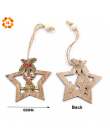 4 sztuk Christmas Star Drewniane Zawieszki Ozdoby Xmas Tree Ornament DIY Rzemiosło Drewna Dzieci Prezent dla Domu Christmas Part