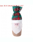 Boże narodzenie Xmas Butelka Wina Pokrowce Torba Santa Claus Snowman Butelka Pokrywa Kolacja Tabeli Dekoracji dla Domu Nowy Rok 