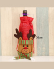 Boże narodzenie Butelka Wina Wystrój Zestaw Mikołaj Snowman Deer Butelka Pokrywa Ubrania Dekoracji Kuchni na Nowy Rok Xmas Dinne
