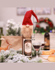 Boże narodzenie Butelka Wina Wystrój Zestaw Mikołaj Snowman Deer Butelka Pokrywa Ubrania Dekoracji Kuchni na Nowy Rok Xmas Dinne
