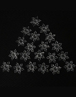 20 sztuk/paczka Christmas Snowflake Kształt Jasnego Kryształu Rhinestone Akryl Flatback Cabochon DIY Dekoracyjne Rzemiosła Scrap
