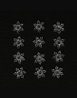 20 sztuk/paczka Christmas Snowflake Kształt Jasnego Kryształu Rhinestone Akryl Flatback Cabochon DIY Dekoracyjne Rzemiosła Scrap