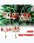 2019 Boże Narodzenie Nowy Rok Alfabet Dom Płyta Boże Narodzenie Hollow Dekoracji Drzwi Wiszące Wisiorek Drewniane Wiszące Łosia 