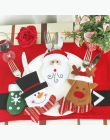 6 style Dekoracje Na Boże Narodzenie Srebra Posiadacze Santa Clause Snowman Ełk Nóż Widelec Kieszenie Dinner Table Decor Home De