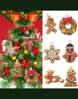6 sztuk Gingerbread Man Boże Narodzenie Ozdoby Jelenie Bałwan Chrismas Drzewo Wisiorek Decoracion Navidad Nowy Rok Decor Party S