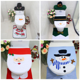 Boże narodzenie Ozdoby dla Domu Pokrywa Boże Narodzenie Sedes Snowman Pokrywa Pokrywa Toaletowy Xmas Natal Navidad Dekoracje