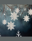 6 sztuk/zestaw Tektury 3D Hollow Snowflake Wiszące Ozdoby Nowy Rok Boże Narodzenie Dekoracje do Domu Strona Dekoracji Natal. Q