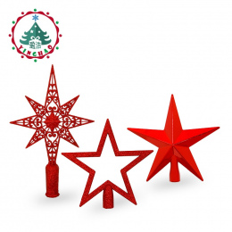 Inhoo Red Christmas Tree Top Dekoracje Gwiazdy Dla Domu Tabeli Cylinder Wystrój Domu Akcesoria Ornament Xmas Dekoracyjne Materia