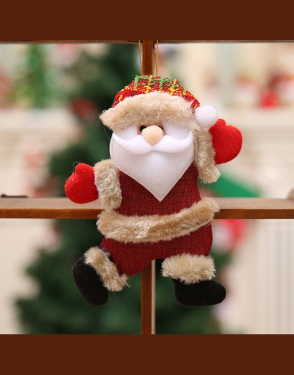 1 pc Cute Christmas Dekoracji Choinki Wisiorek Santa Clause Niedźwiedź Bałwan Łosie Lalki Wiszące Ozdoby Świąteczne Dekoracje dl