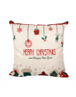 FENGRISE 45x45 cm Poszewka na Poduszkę Boże Narodzenie Dekoracje Dla Domu Santa Clause Christmas Jelenie Bawełna Pościel Obicia 