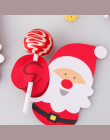 50 sztuk Hot Sprzedaż Pingwina Santa Claus Karty Papieru Dekoracje Birthday Party Cukierki Decor Christmas Candy Lizak Prezent D