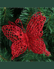 Hot 5 sztuk 15 cm Glitter Sztuczne Kwiaty Ozdoby Choinkowe Ozdoby Świąteczne Dekoracje dla Domu Boże Narodzenie Gifts.9z
