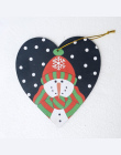 Cute Santa Klauzuli Łuk Dzwon Choinki Ozdoba Dekoracji Drewniane Snowman Ełk Wisiorek Wiszące Ozdoby Świąteczne dla Domu