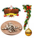 Hot 1 zestaw (50 sztuk) DIY Rzemiosło Boże Narodzenie Wisiorek Carve Naturalne Drewno Chip Ozdoby Ozdoby Scrapbooking Wystrój Do
