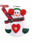 Dekoracje na boże narodzenie Snowman Kuchenne Stołowe Uchwyt torba 12 sztuk Party prezent Xmas ozdoba Boże Narodzenie dekoracje 