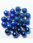 24 sztuk Boże Narodzenie Bombki Drzewa Zwykły Brokat Christmas tree decor ball Bombki Ornament Niebieski/Srebrny/Czarny/Fioletow
