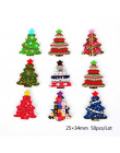 50 sztuk Santa Claus i Snowman Przycisk Świąteczne Dekoracje Dla Domu Wisiorek Wiszące Xmas Ozdoby Choinkowe Dzieci Prezent
