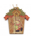 9 sztuk Kreatywny Dom Boże Narodzenie Drewniane Wisiorki Xmas Drzewa Ozdoby DIY Rzemiosło Drewna Domu Christmas Party Dekoracje 