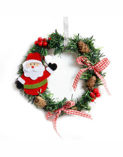 Małe Boże Narodzenie Wieniec Kreskówki Z Pines Merry Christmas Xmas Nowy Rok Miły Prezent Xmas Garland Wieniec Wieńce Mini Dia 1