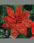 10 sztuk Boże Narodzenie Sztuczne Kwiat Motyl Drzewo Xmas Dekoracje Hollow Kwiat Nowy Rok Kerst Dekoracje Ślubne Kwiaty 6Z