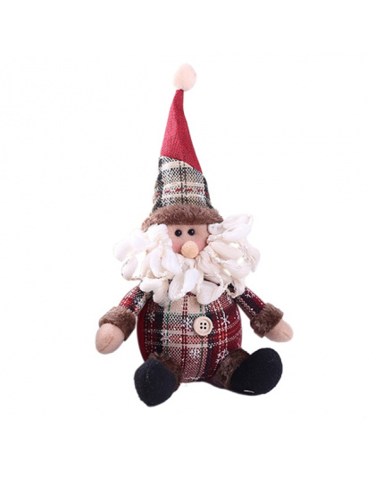 Cute Christmas Santa Claus Snowman Ełk Lalka Zabawki Wiszące Choinki Ozdoba Dekoracji dla Domu Xmas Party Nowy Rok Prezenty