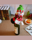 Red Wine Bottle Pokrywa Santa Claus Snowman Christmas Dekoracji Domu Piękne Navidad Boże Narodzenie Ozdoby Wina Butelki Trzymać 