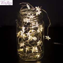 FENGRISE 2 M 3 M Gwiazda Drut Miedziany LED Fairy Lights String Dekoracje Na Boże Narodzenie Choinka Dekoracje String Lights Now