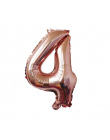 32 cal Złoto Srebro Numer Balony Foliowe Cyfrowy powietrza Balon Birthday Party Dekoracje Ślubne Rysunek balon Party Supplies Gl