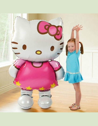 116*68 cm Duże Rozmiary Hello Kitty Cat Balon Foliowy/80*48 cm Średni Kreskówek Ślubu Urodziny strona Dekoracji Nadmuchiwane Air