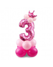 Numer FENGRISE 17 SZTUK Niebieski Różowy Szczęśliwy Urodziny Balon Balon Urodziny Dekoracji Dzieci Chłopiec Dziewczyna Impreza b