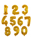 32 cal Balony Foliowe Złoty Srebrny Helem Balon Big Wedding Szczęśliwy Urodziny Balony Dekoracje Numer Giant Balon Party Piłki