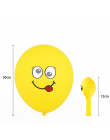 CCINEE Śliczne Wydrukowano Wielkie Oczy Buźkę Szczęśliwy Urodziny Strona Dekoracji Balony Lateksowe Nadmuchiwane Air Balloons Pi