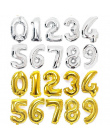 16/32/40 cal Rysunek Cyfrowy Numer Grudnia Foliowe Balony Ślubne Złoty Srebrny Niebieski Różowy Nadmuchiwane Helu Balon