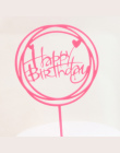 Glitter Szczęśliwy Birthday Cake Topper List Akrylowe Złoto Srebro Ciasto Top Oznacz Dekoracji dla Chłopca Urodziny Materiały Śl