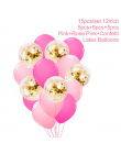 FENGRISE Złota Róża Konfetti Balony Lateksowe Konfetti Balon Szczęśliwy Urodzinowy Balonem Ślub Dekoracje Ballon Event Party Sup
