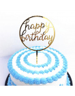 Złoty Srebrzysty Niebieski Papier Glitter Ciasto Topper Strona Dostaw Szczęśliwy Birthday Cake Topper Dla Baby Shower Birthday P