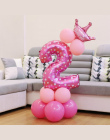 13 sztuk/zestaw Balony Urodziny Niebieski Różowy Numer Balony Foliowe 1 2 3 4 5 6 7 8 9 Lat Szczęśliwy urodziny Dekoracje Dzieci