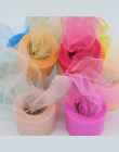 22 M Kolorowe Błyszczące Kryształowy Tulle Rolka Organza Sheer Gaza DIY dziewczyny Spódnica Tutu Wedding Party Decor Baby Shower