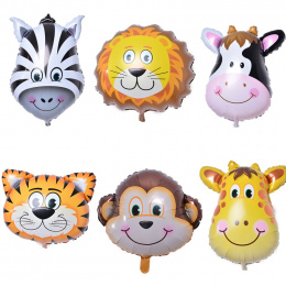 6 sztuk/partia Mini zwierząt głowy Balony Foliowe nadmuchiwane powietrze balon szczęśliwy urodziny dekoracje dzieci baby shower 