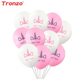 Tronzo Balony Jednorożec Party 10 sztuk Lateksowe Różowy Cartoon Jednorożec Party Balony Urodziny Balon Wedding Party Supplies D