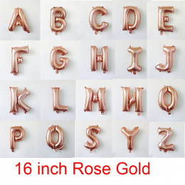 16 Cal Rose Złote Litery Alfabetu Balony Dla Dzieci Birthday Party Dekoracje Ślubne Balon Foliowy Party Supplies