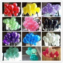 10 sztuk/partia 10 calowy 1.5g Urodziny/Ślub Dostaw Stron Kolorowych Lateksowe Balony Lateksowe Pearl Metallic Powietrze Balonem
